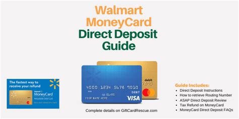 December 7, 2014 By. . Direct deposit walmart money card